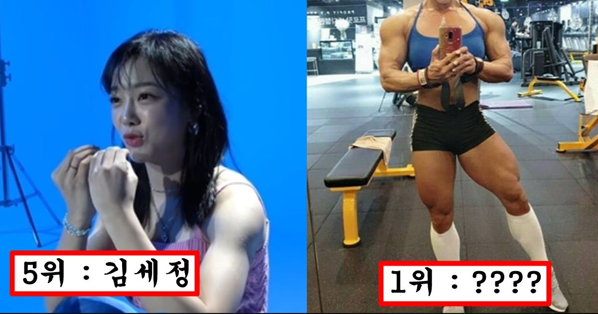 헬스갤러리에 빠져 헬스 너무 과하게 해서 피지컬 넘사벽 되어버린 여성 아이돌 top10