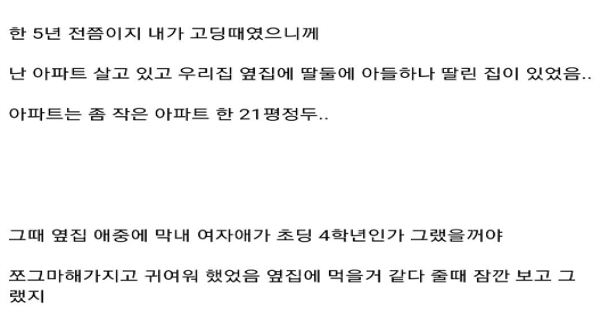 옆집 초등학생이 임신했습니다